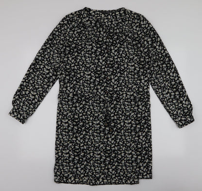 Atmosphere Womens Multicoloured Floral Polyester A-Line  Size 14  Round Neck Button