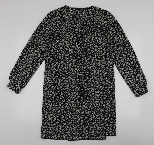 Atmosphere Womens Multicoloured Floral Polyester A-Line  Size 14  Round Neck Button
