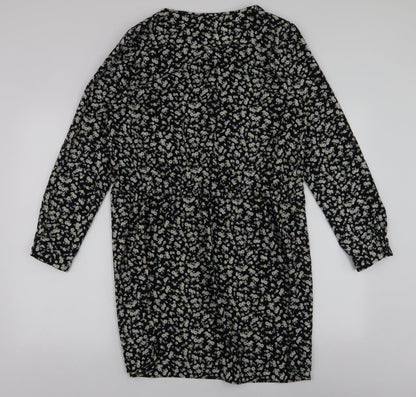 Atmosphere Womens Multicoloured Floral Polyester A-Line  Size 14  Round Neck Button