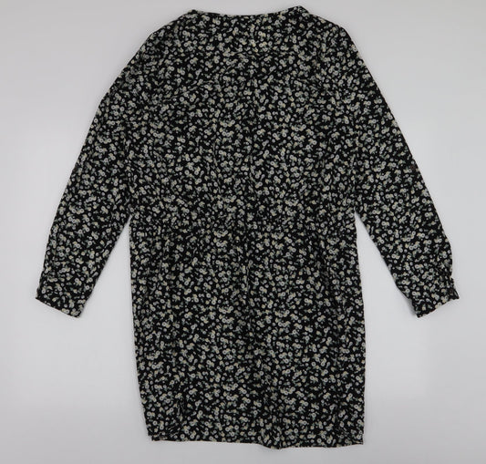 Atmosphere Womens Multicoloured Floral Polyester A-Line  Size 14  Round Neck Button