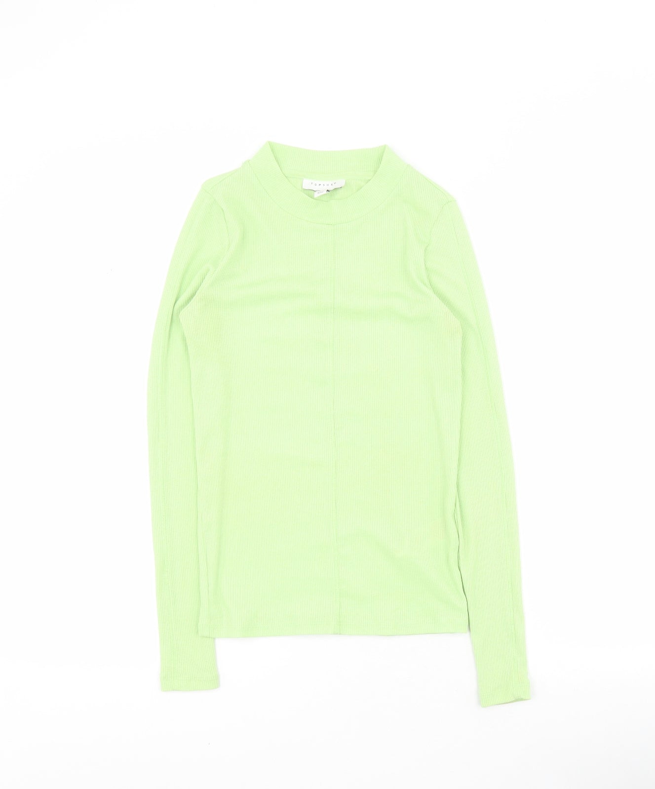 Womens UK Size 8 Topshop Green Basic T-Shirt