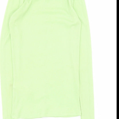 Womens UK Size 8 Topshop Green Basic T-Shirt
