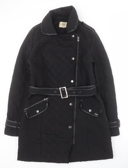 Womens UK Size 10 Matalan Black Quilted Coat