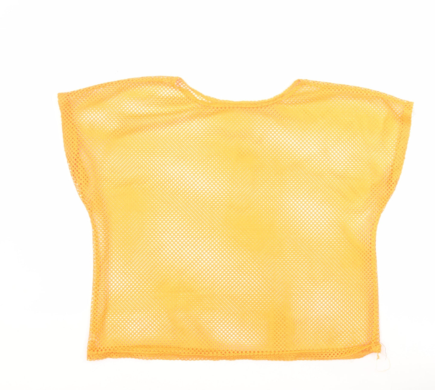 SheIn Womens Orange  Polyester Basic T-Shirt Size L Round Neck