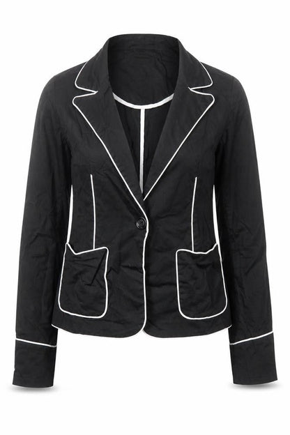 Select Womens Black   Jacket Blazer Size 8  Button