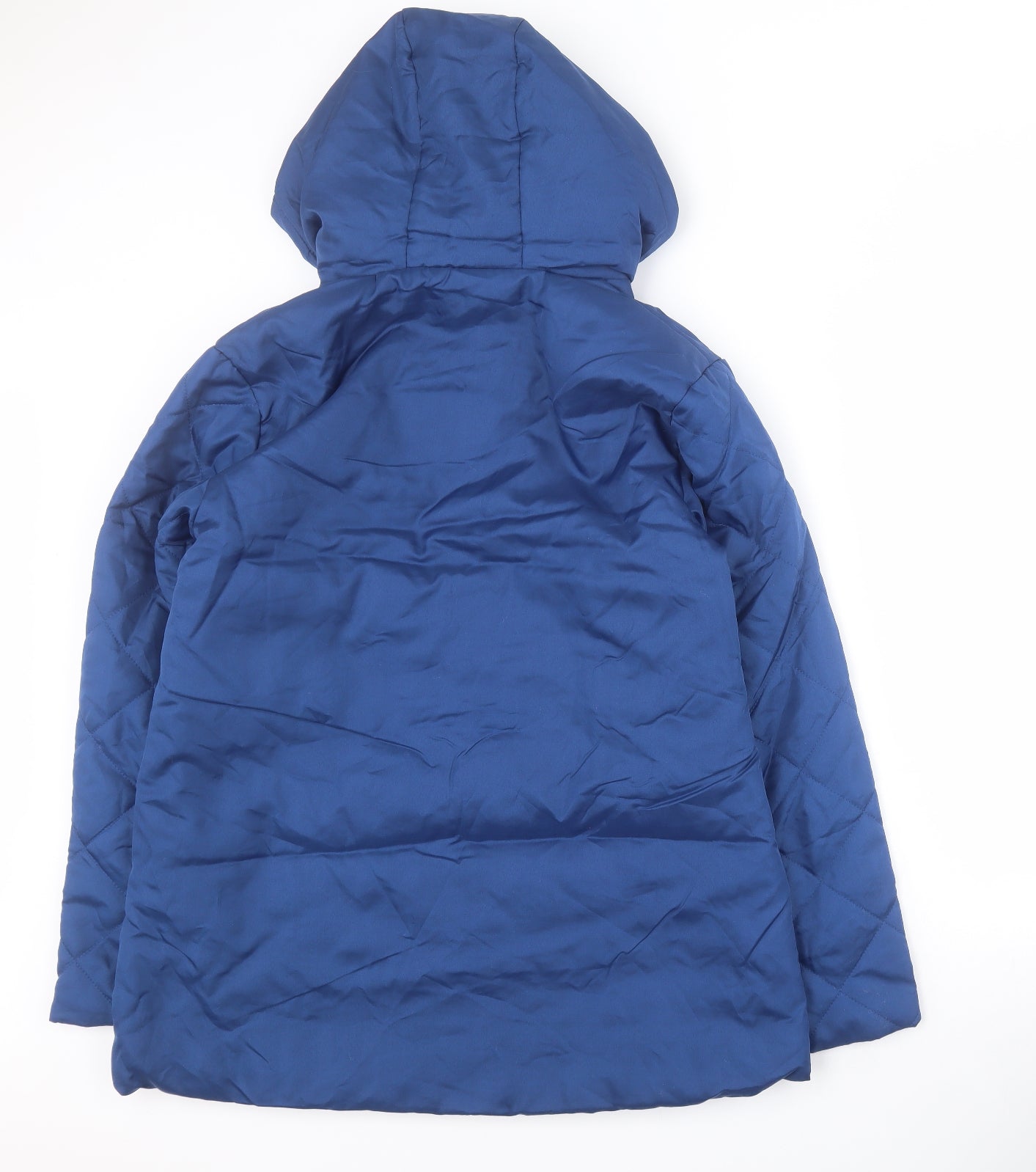 Womens UK Size 8 Anne De Lancay Blue Quilted Coat
