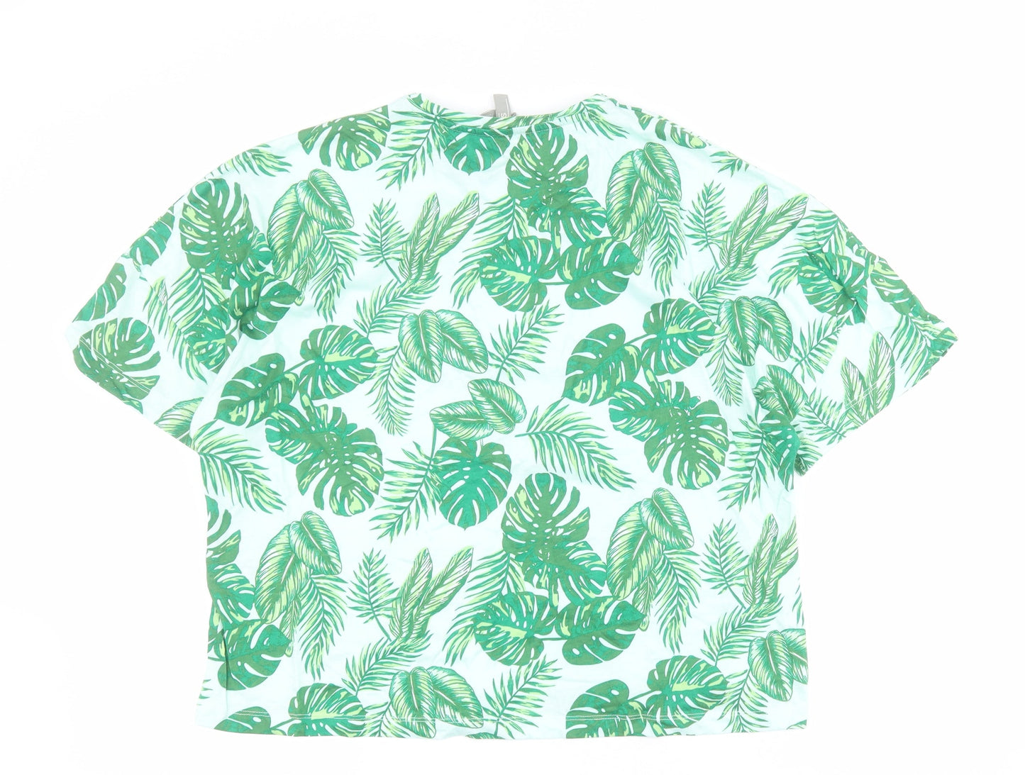 Womens UK Size 6 ASOS Green Cropped T-Shirt