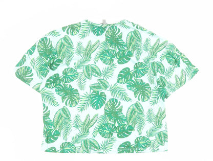 Womens UK Size 6 ASOS Green Cropped T-Shirt