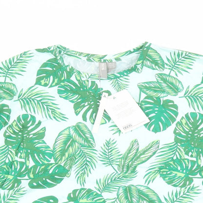 Womens UK Size 6 ASOS Green Cropped T-Shirt