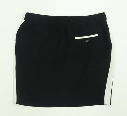 sOliver Womens Black  Polyester A-Line Skirt Size 10   Hook & Eye