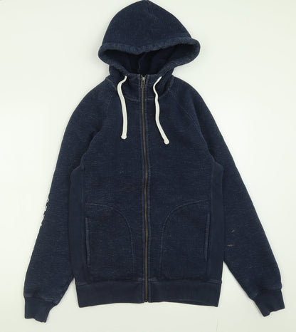 Mens UK Size XS Jack Wills Blue Full Zip Hoodie