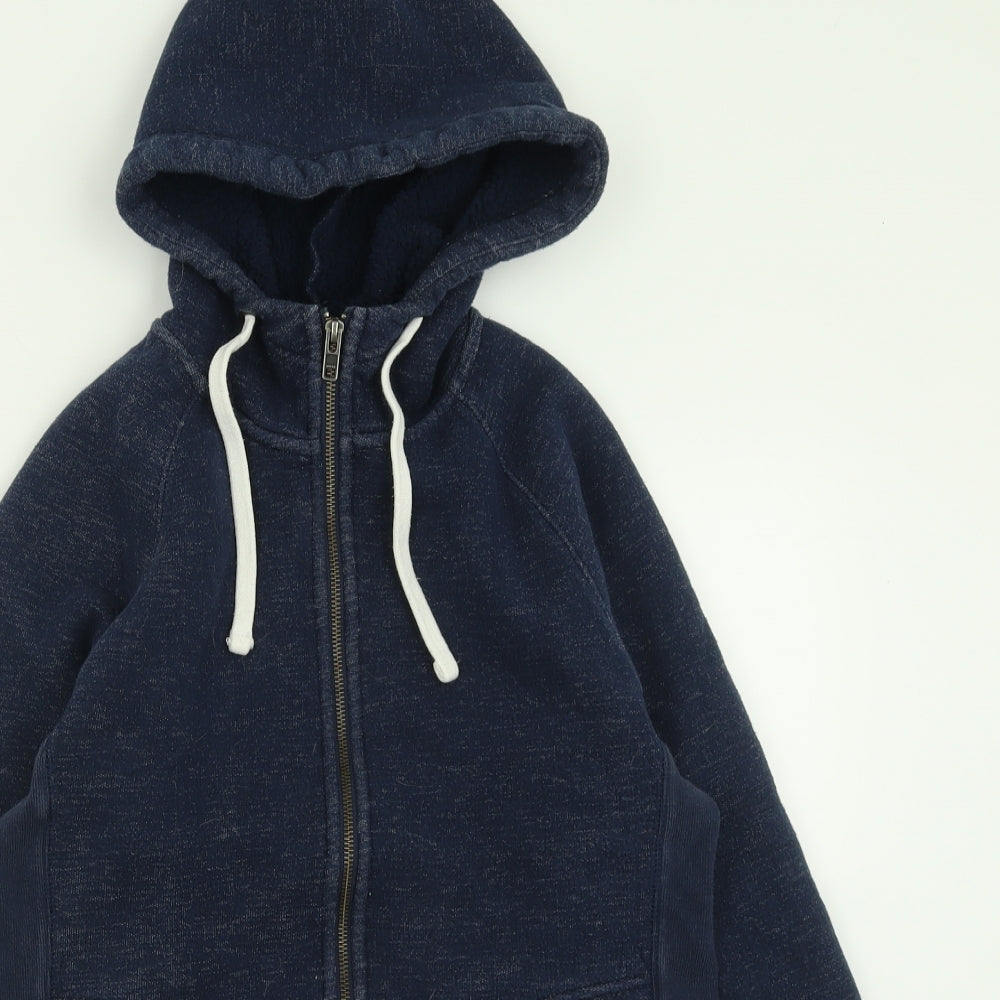 Mens UK Size XS Jack Wills Blue Full Zip Hoodie