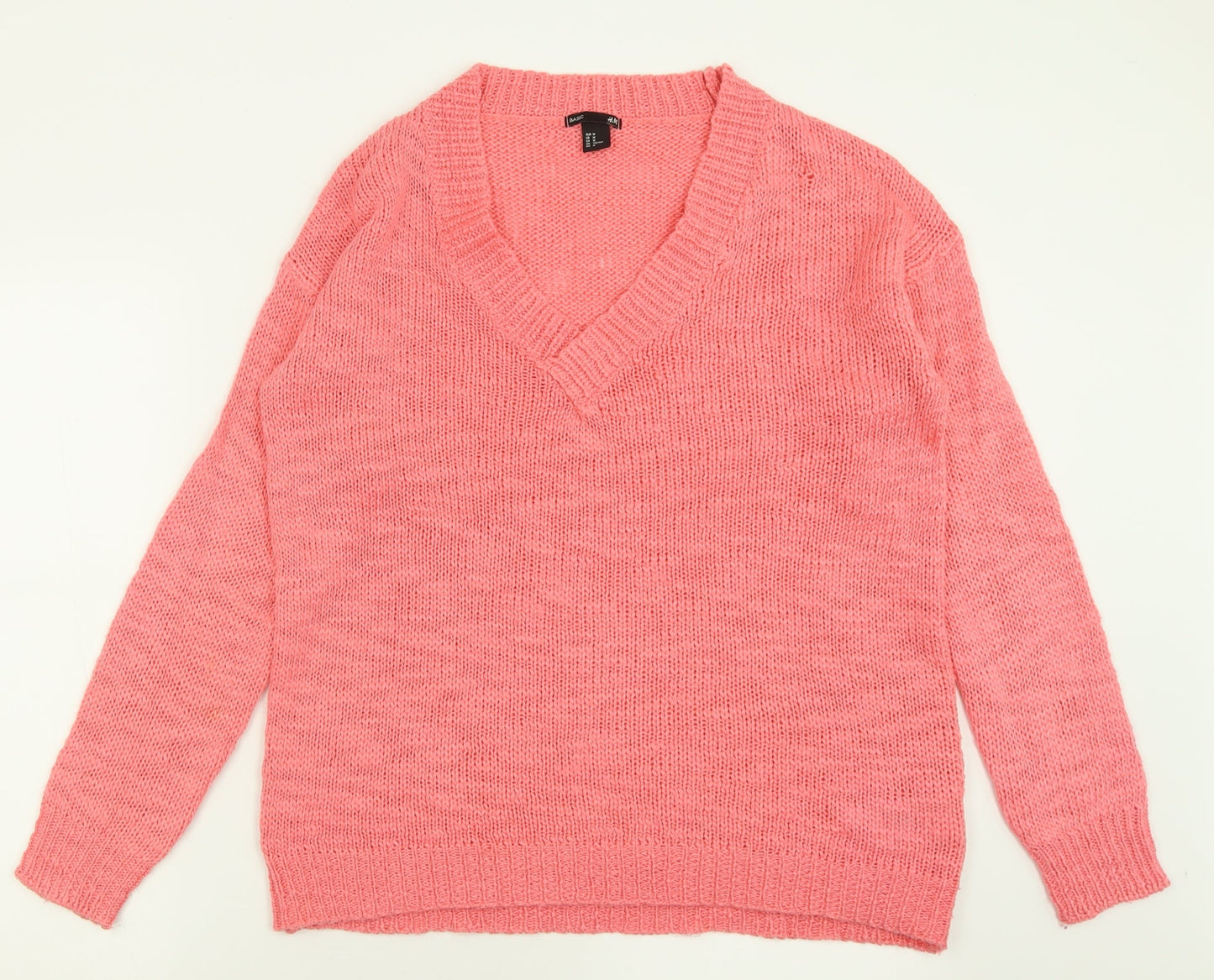 Womens UK Size M H&M Pink Pullover Jumper