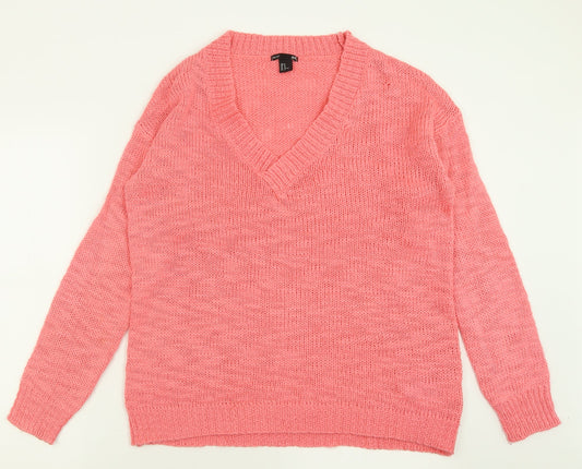 Womens UK Size M H&M Pink Pullover Jumper
