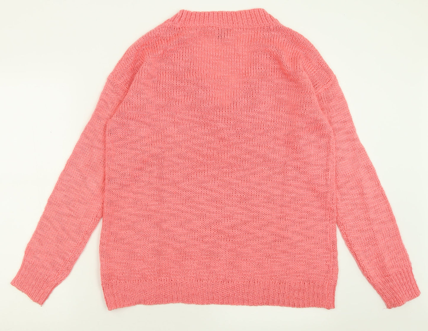 Womens UK Size M H&M Pink Pullover Jumper