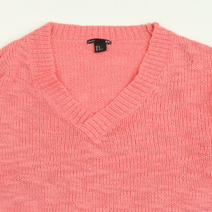 Womens UK Size M H&M Pink Pullover Jumper