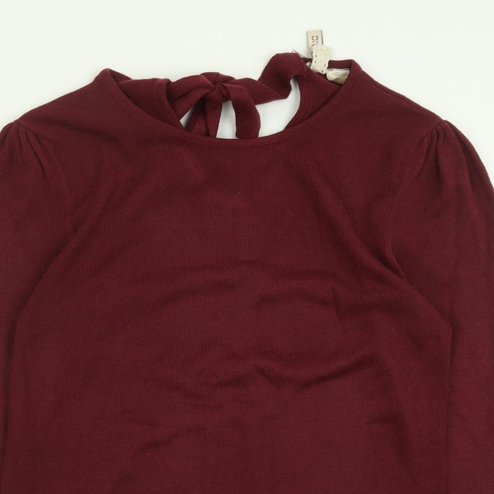 Womens UK Size S H&M Purple Pullover Jumper