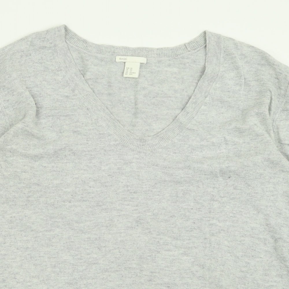 Womens UK Size XS H&M Grey Pullover Jumper