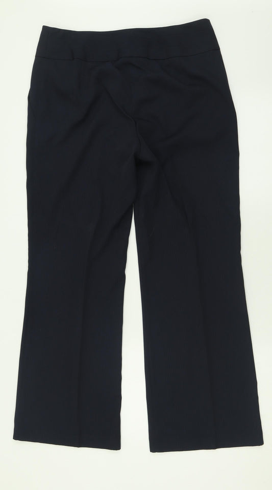 Womens UK Size 12 Marks and Spencer Regular Fit  Blue Trousers