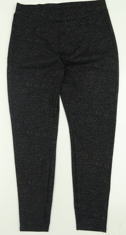 Womens UK Size 16 Papaya Regular Fit Capri Black Trousers
