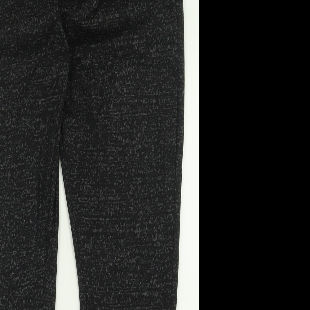 Womens UK Size 16 Papaya Regular Fit Capri Black Trousers