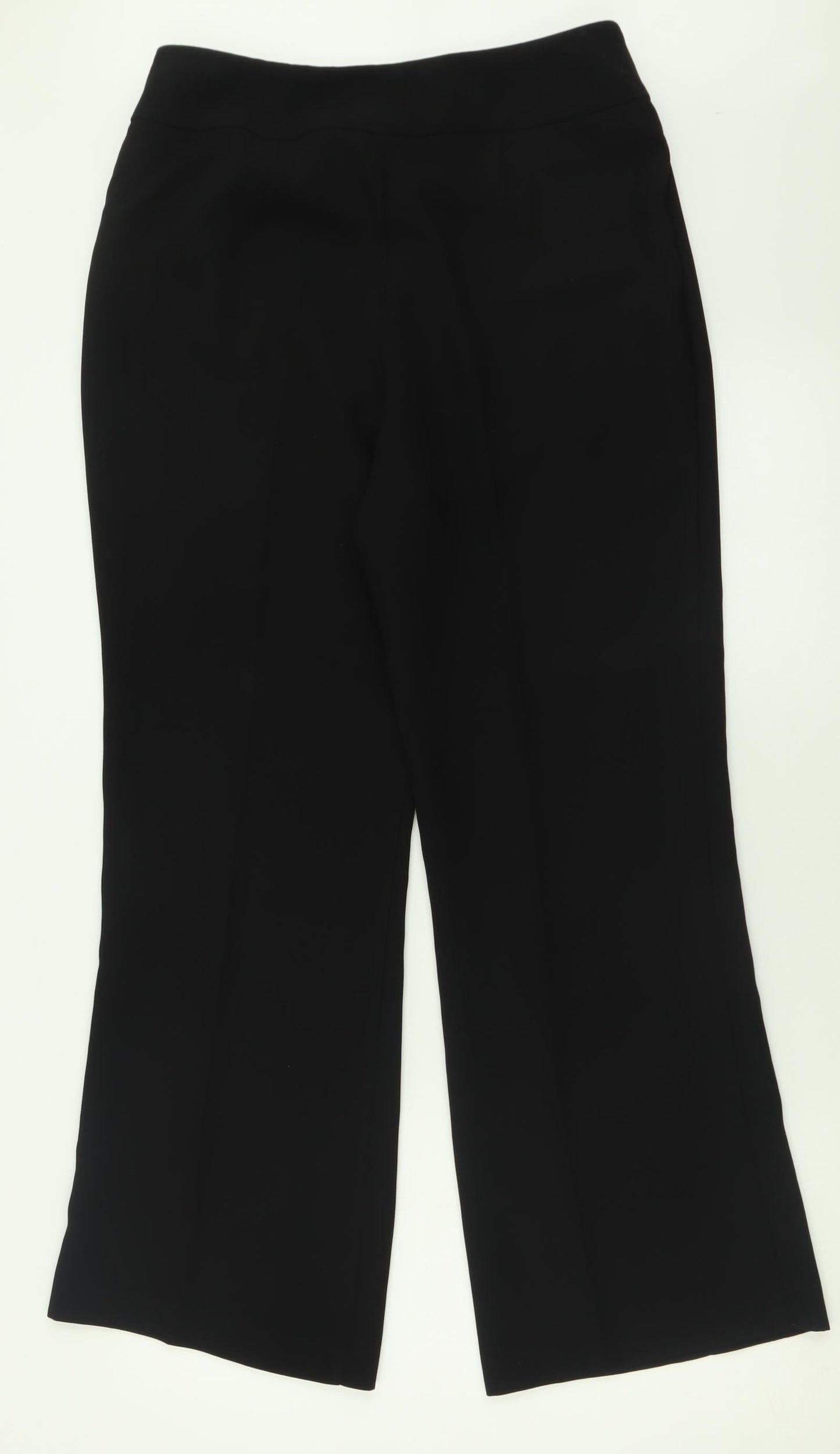 BM collection Womens Black  Polyester Trousers  Size 12 L29 in Regular Button