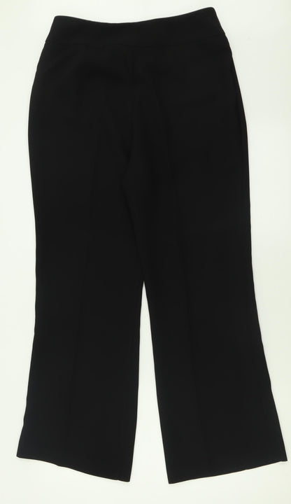BM collection Womens Black  Polyester Trousers  Size 12 L29 in Regular Button