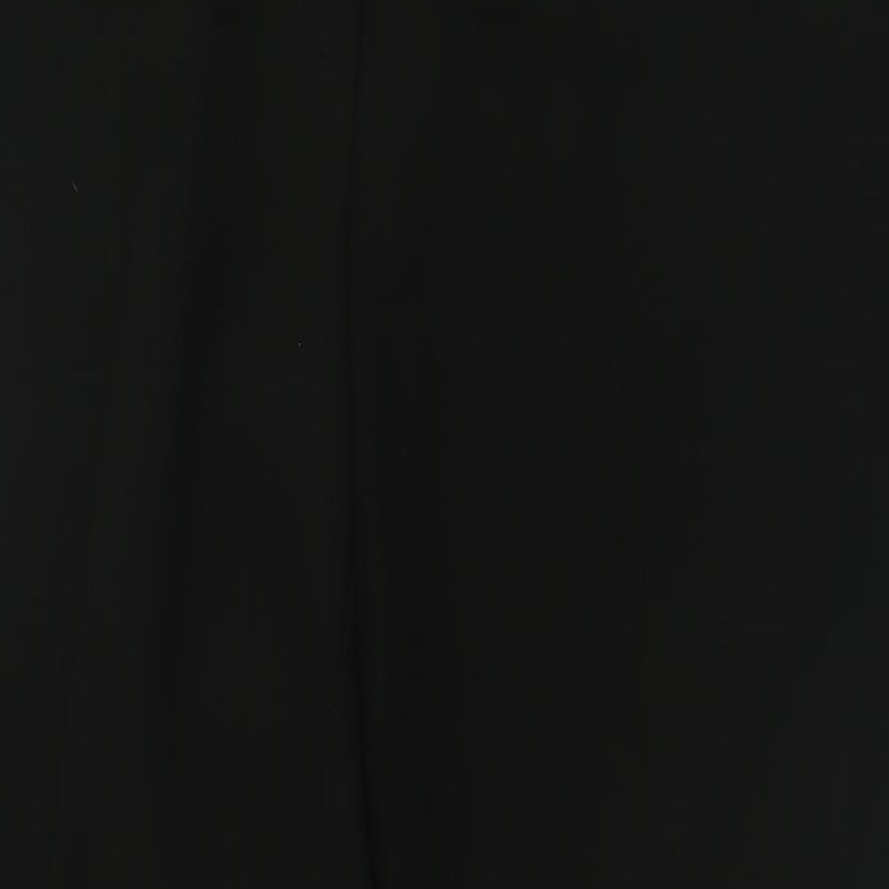 BM collection Womens Black  Polyester Trousers  Size 12 L29 in Regular Button