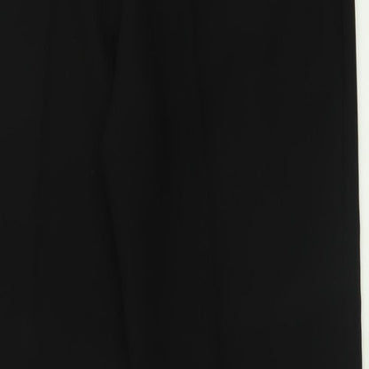 BM collection Womens Black  Polyester Trousers  Size 12 L29 in Regular Button