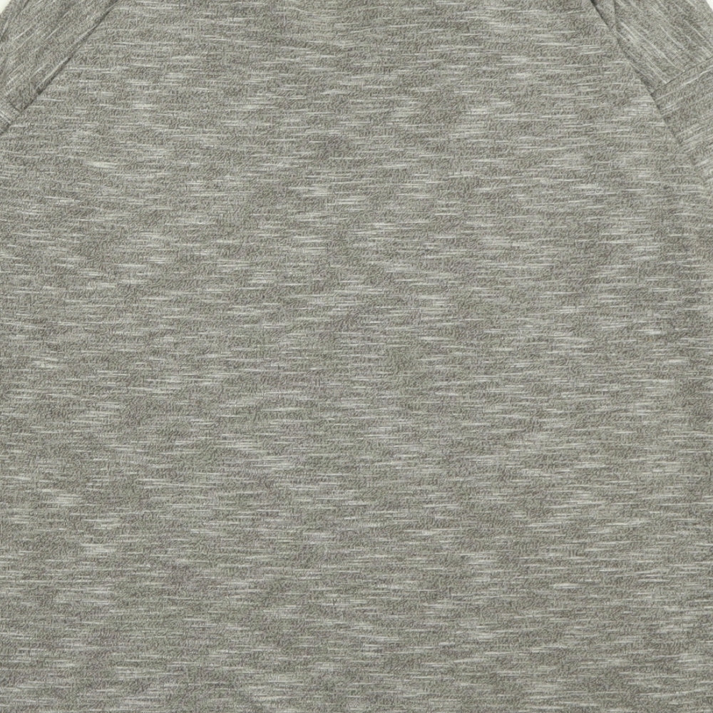 Papaya Womens Grey  Polyester Basic T-Shirt Size 12 V-Neck