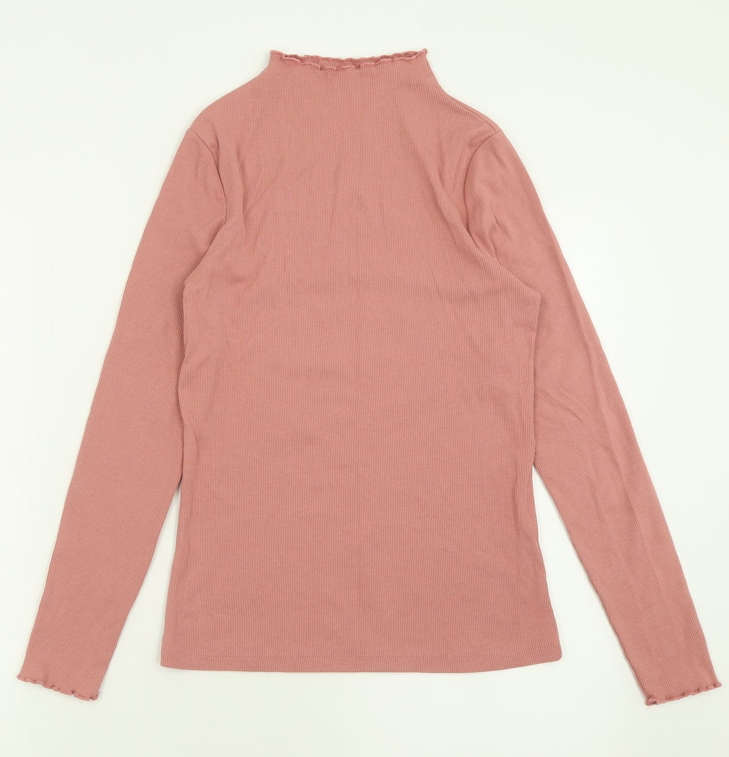 TU Womens Pink High Neck  Polyester Pullover Jumper Size 12