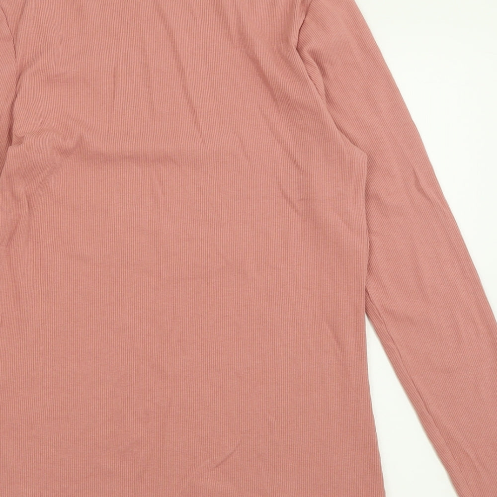 TU Womens Pink High Neck  Polyester Pullover Jumper Size 12
