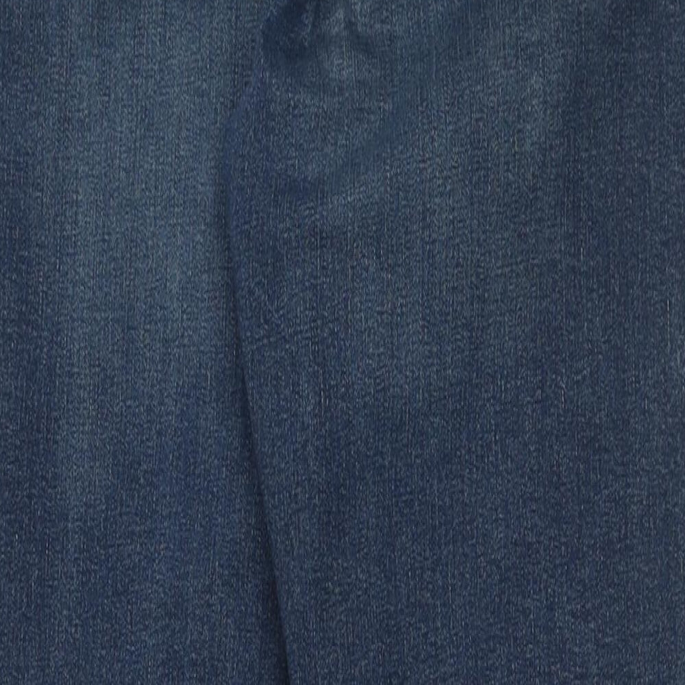 Topshop Womens Blue  Cotton Skinny Jeans Size 28 L32 in Regular Button