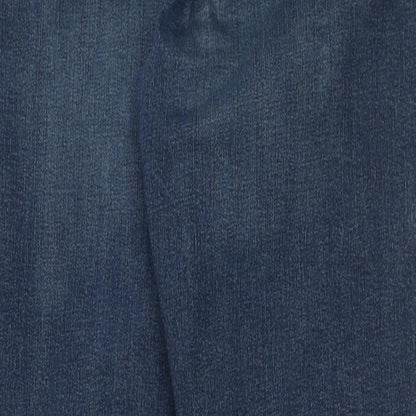 Topshop Womens Blue  Cotton Skinny Jeans Size 28 L32 in Regular Button