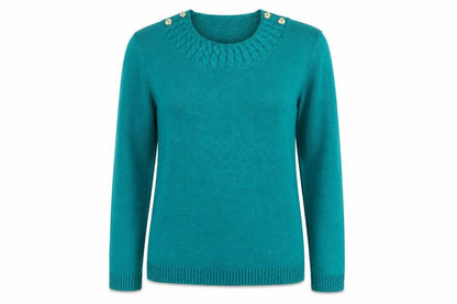 Womens UK Size M CHIC Green Pullover Jumper