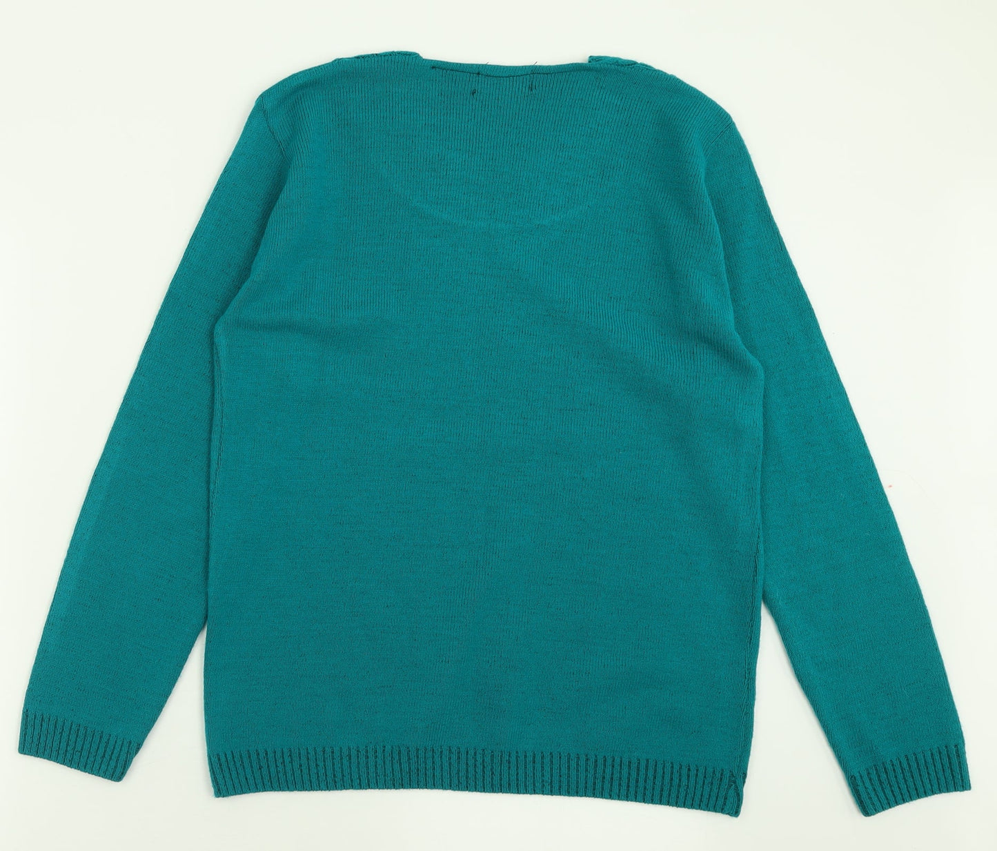 Womens UK Size M CHIC Green Pullover Jumper