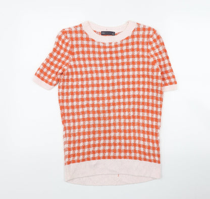 Womens UK Size 10 Marks and Spencer Orange Pullover Jumper