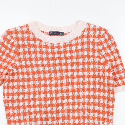 Womens UK Size 10 Marks and Spencer Orange Pullover Jumper