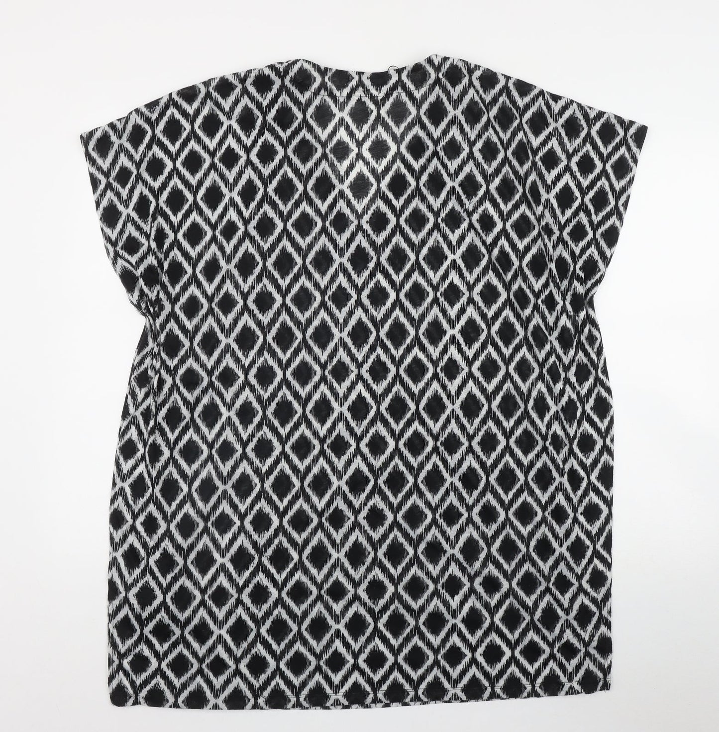 Womens UK Size M H&M Black Kimono T-Shirt