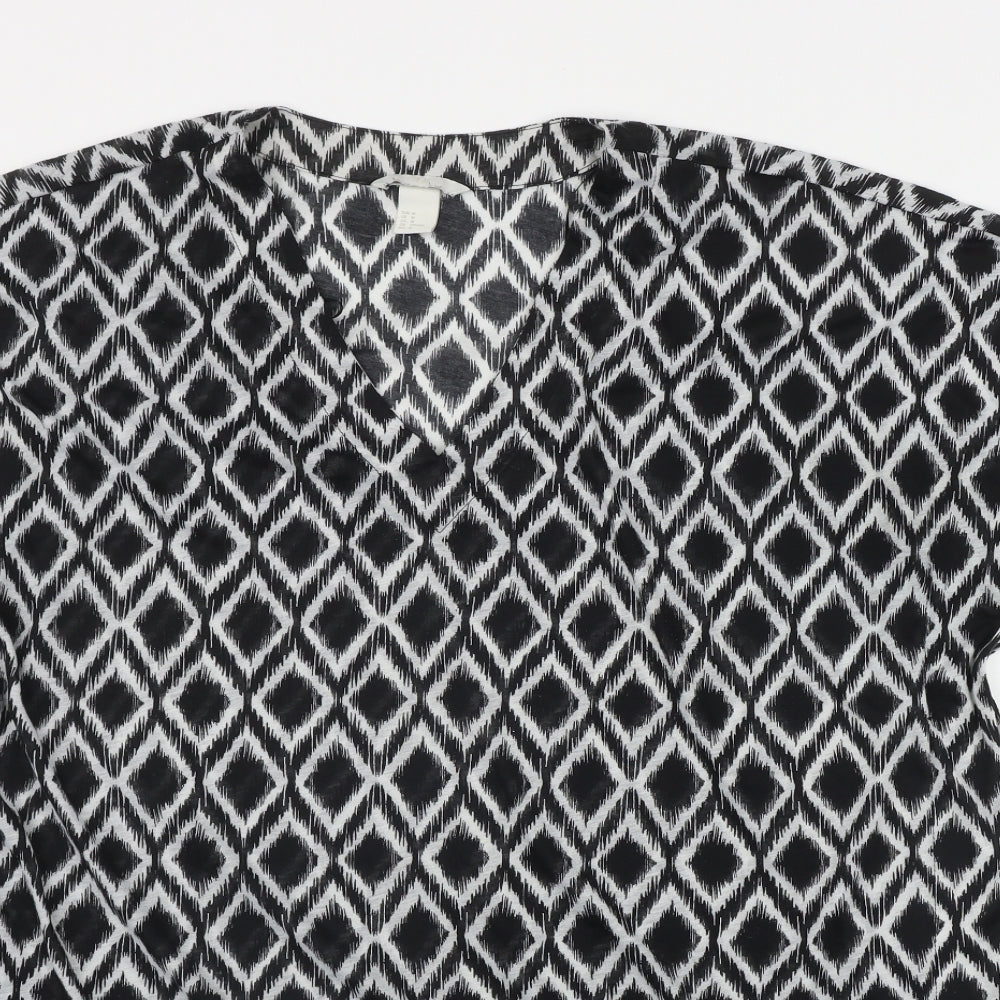 Womens UK Size M H&M Black Kimono T-Shirt