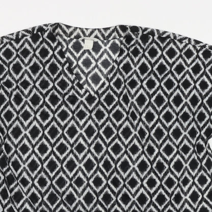 Womens UK Size M H&M Black Kimono T-Shirt