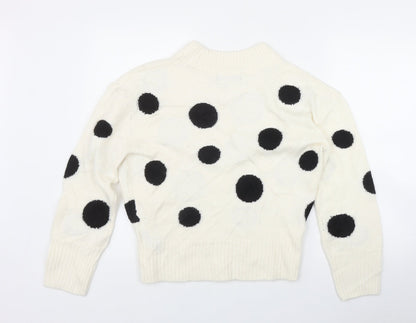 Womens UK Size S Marks and Spencer Ivory Pullover Jumper