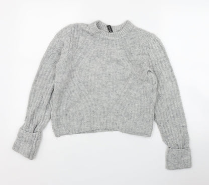 Womens UK Size XS H&M Grey Pullover Jumper
