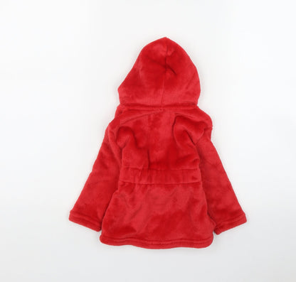 Festive Fun Baby Red  Polyester Kimono Robe Size 9-12 Months  Tie