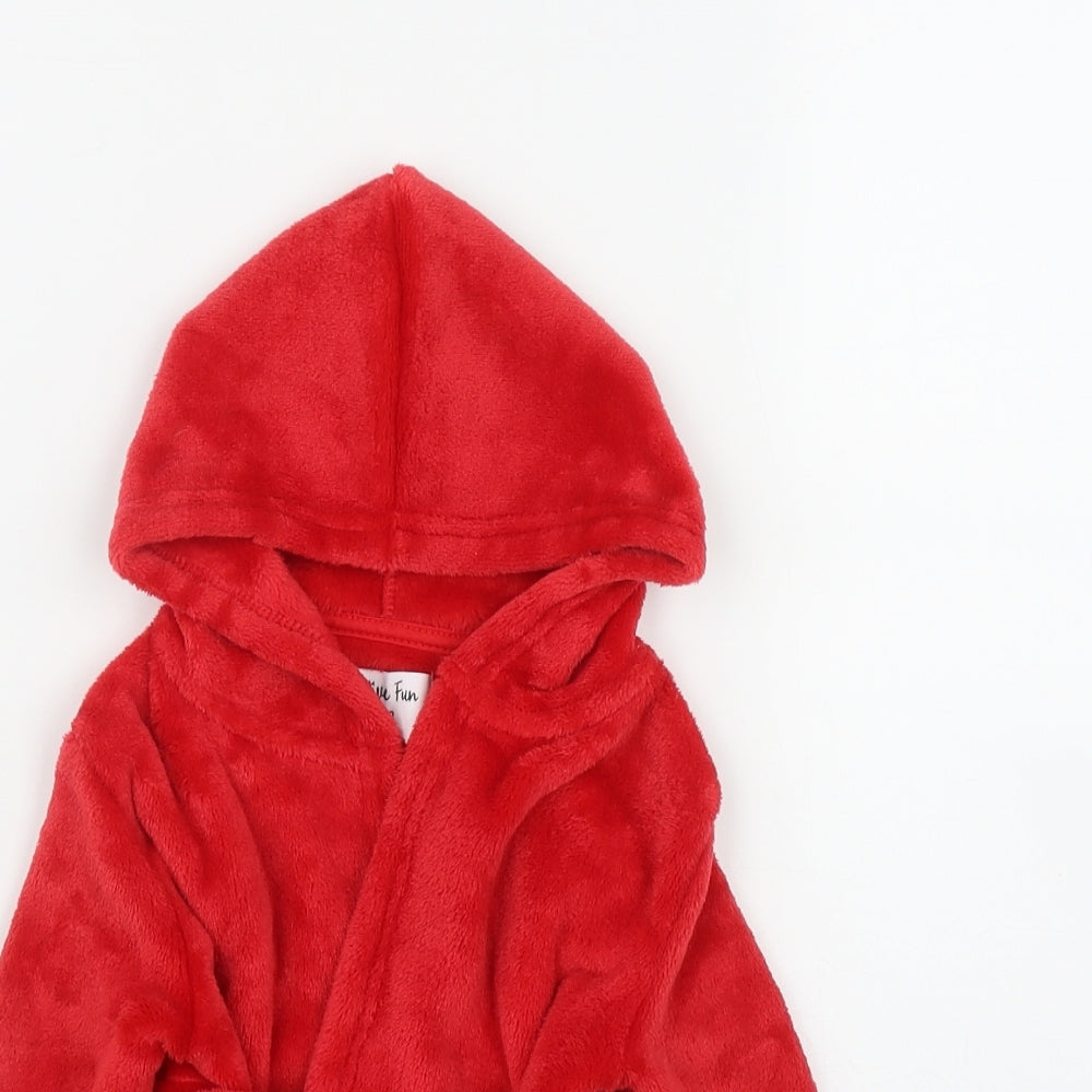 Festive Fun Baby Red  Polyester Kimono Robe Size 9-12 Months  Tie