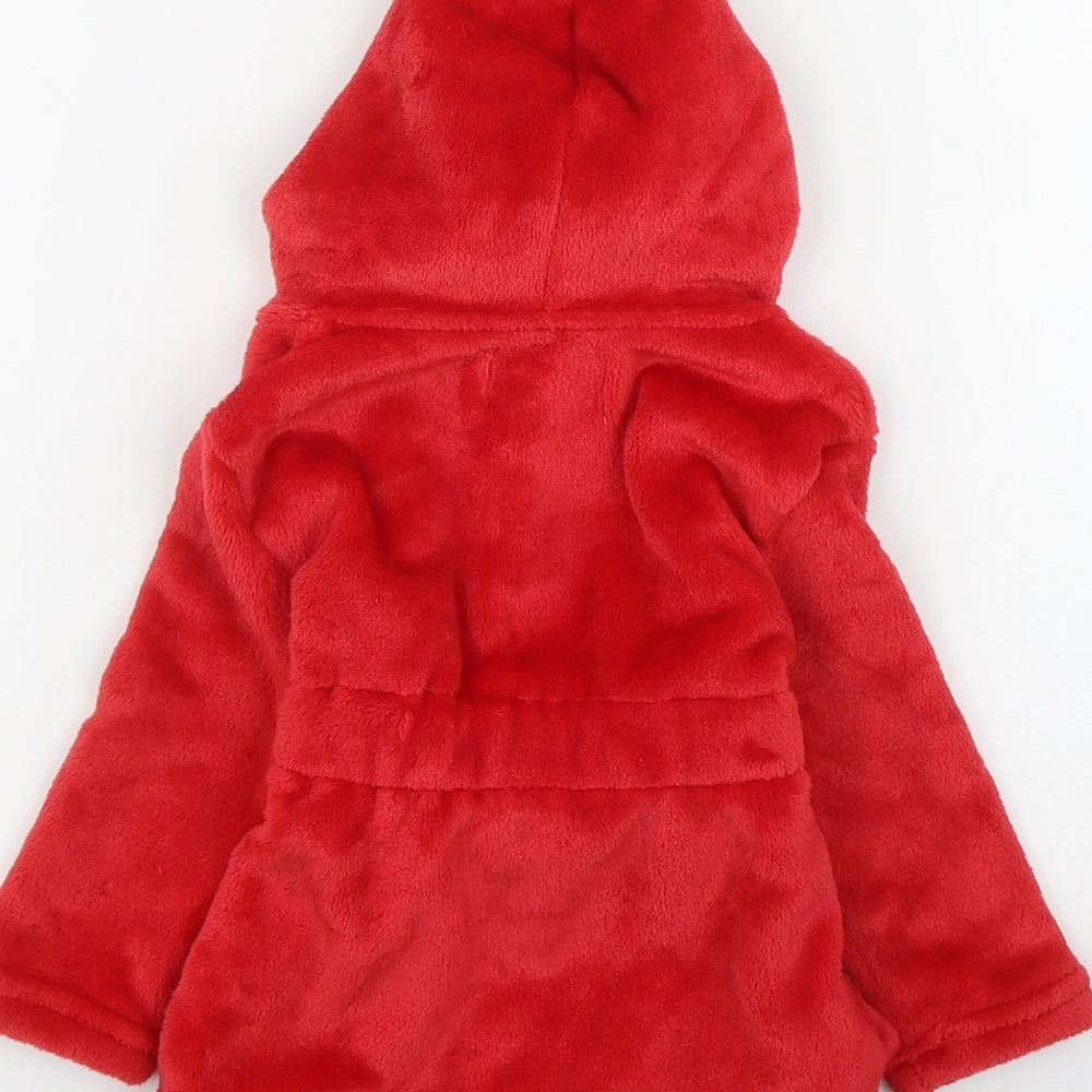 Festive Fun Baby Red  Polyester Kimono Robe Size 9-12 Months  Tie