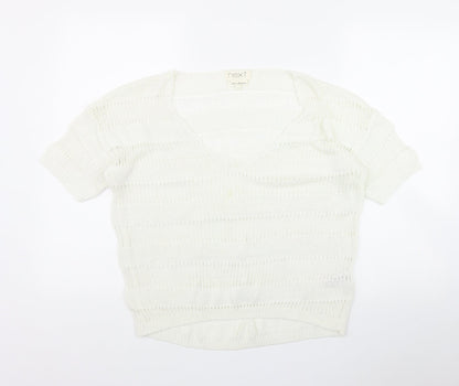 Womens UK Size 14 NEXT White Pullover Jumper