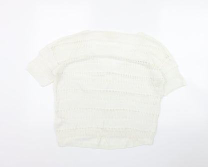 Womens UK Size 14 NEXT White Pullover Jumper