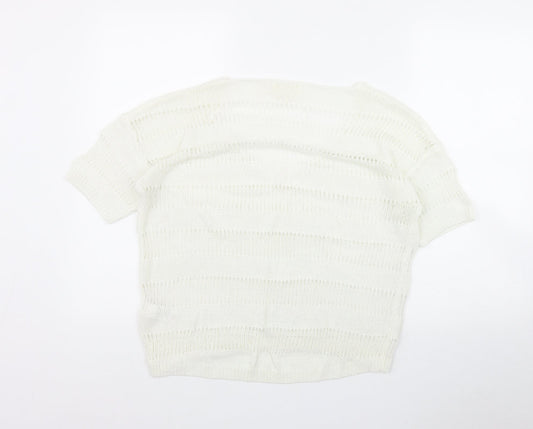 Womens UK Size 14 NEXT White Pullover Jumper