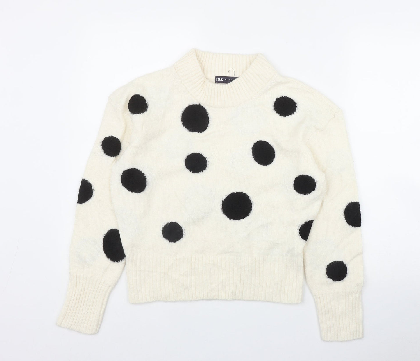Womens UK Size S Marks and Spencer Ivory Pullover Jumper